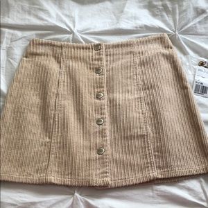 Corduroy button up skirt